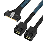 MCIO 8X 转 2Mini SAS HD SFF-8643 效劳器毗连线